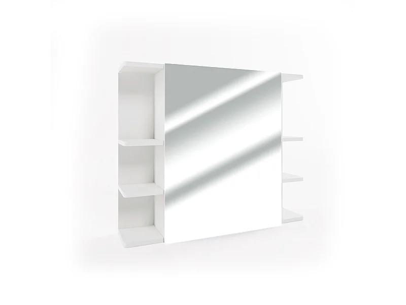 Armario con espejo para baño blanco 79.6x21.2x64 fynn