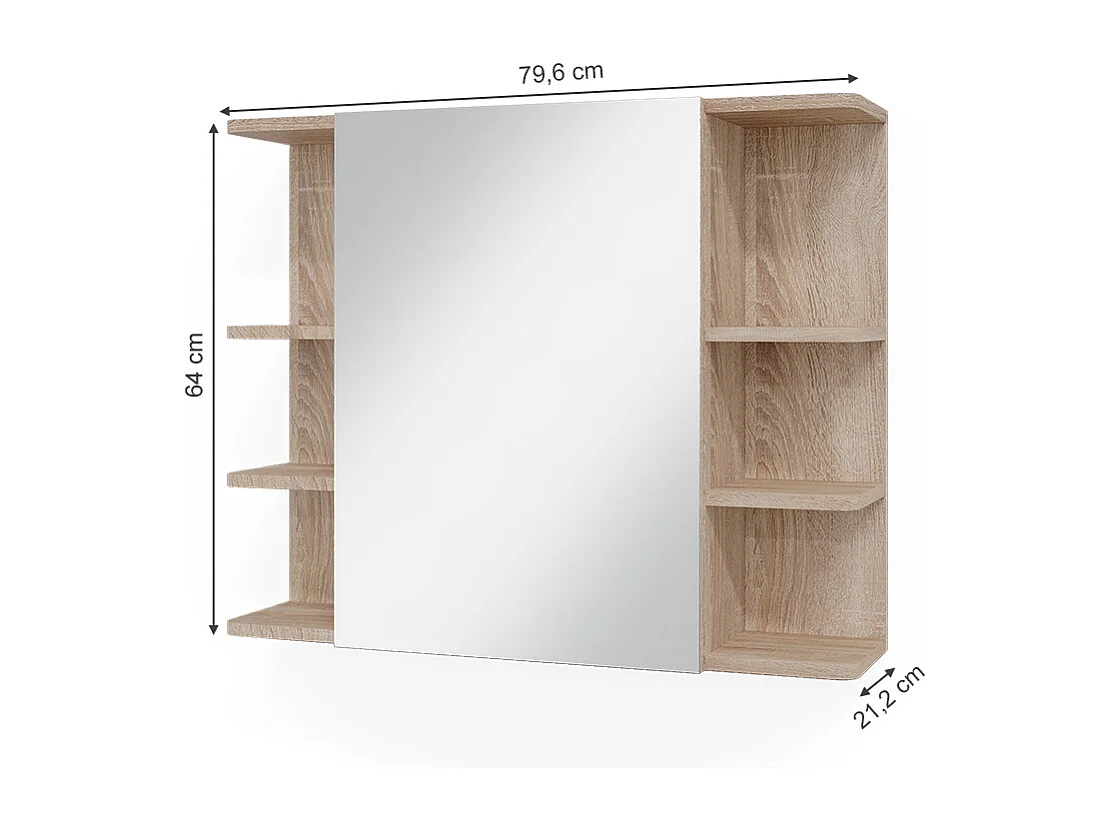 Armoire de toilette sonoma 79.6x21.2x64 fynn