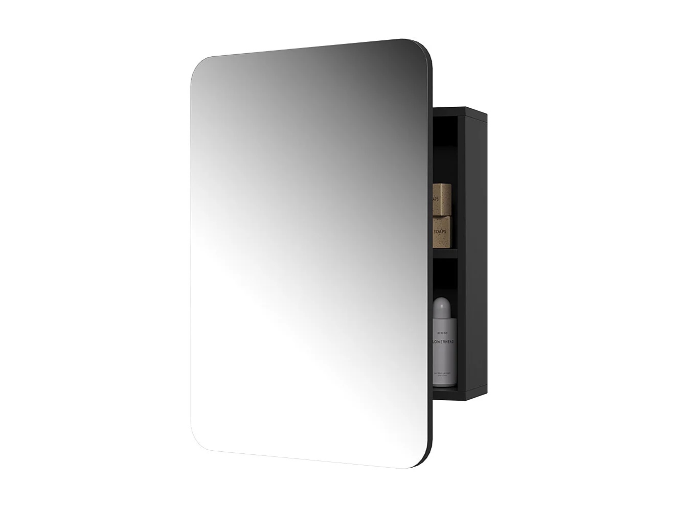 Armoire de toilette anthracite 70x17.4x50 zino