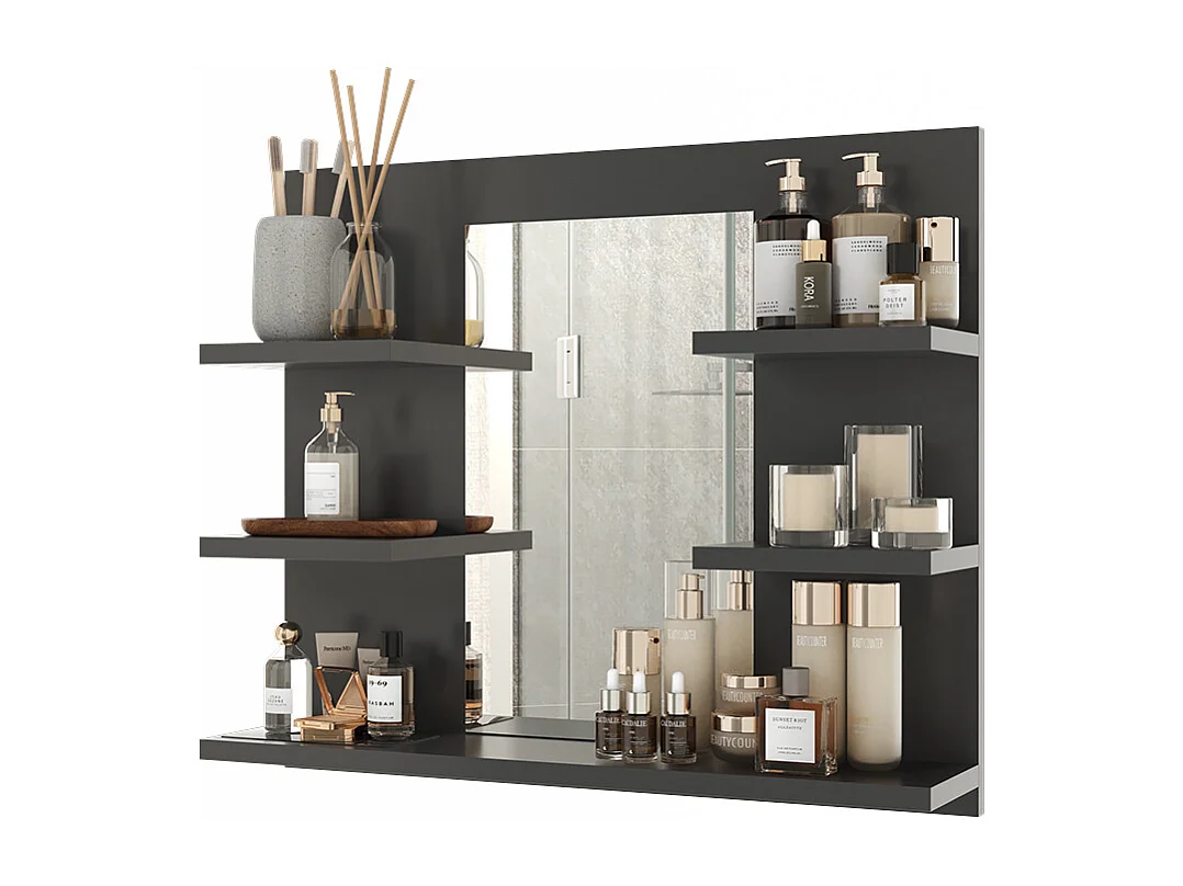 Armoire de toilette anthracite 58.8x13.6x50 wilbur