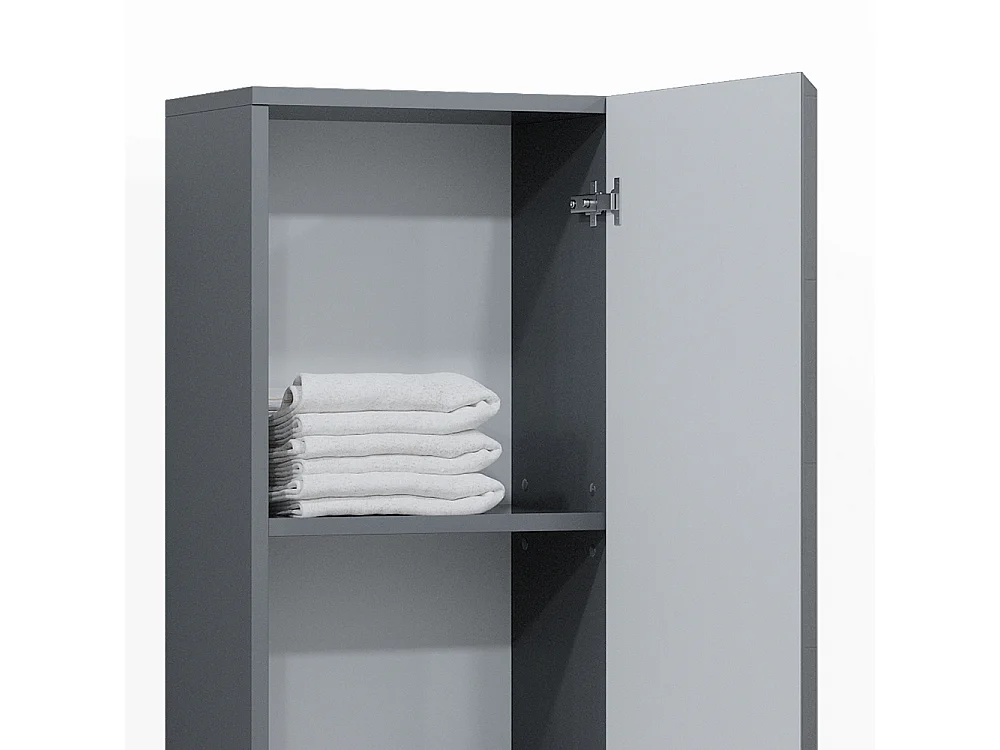Armario de baño antracita alto brillo 36.4x23.5x77 fredd