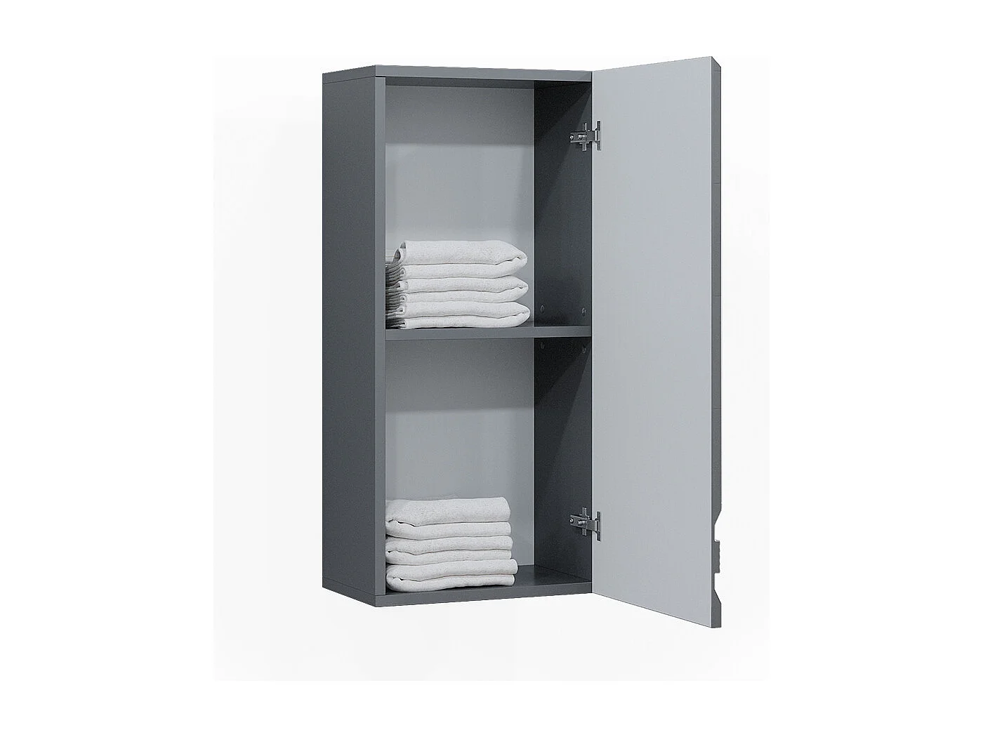 Armario de baño antracita alto brillo 36.4x23.5x77 fredd