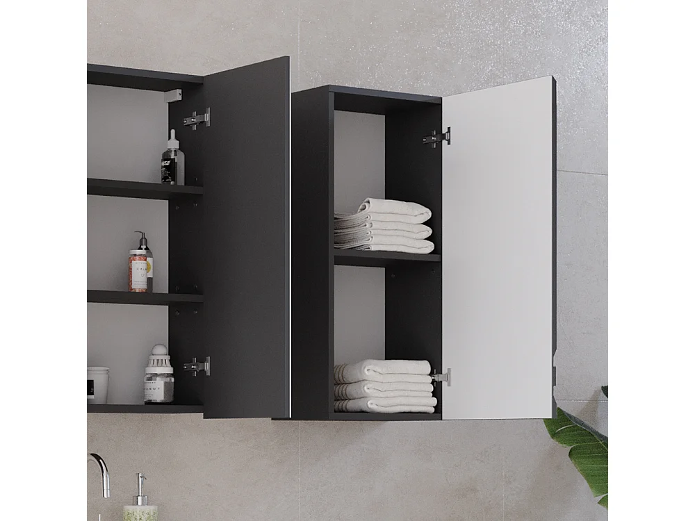 Armoire murale anthracite haute brillance 36.4x23.5x77 fredd