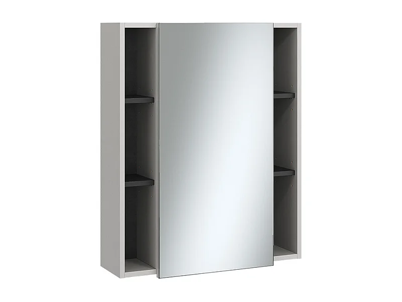 Armario con espejo para baño gris 65x20x80 gerta