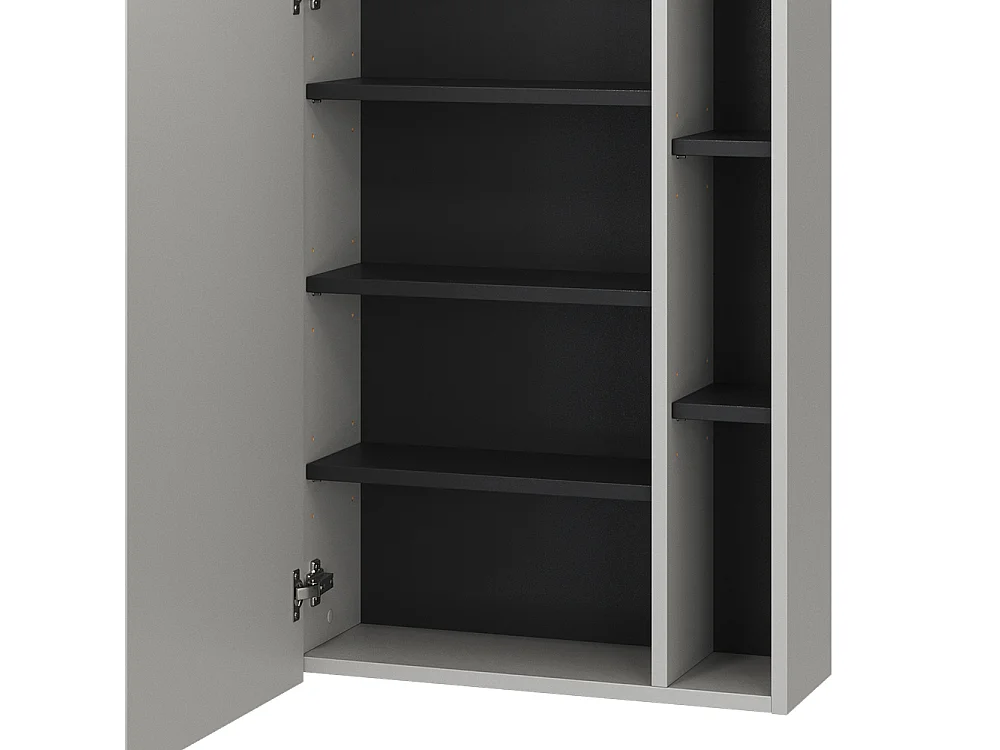 Armario con espejo para baño gris 65x20x80 gerta