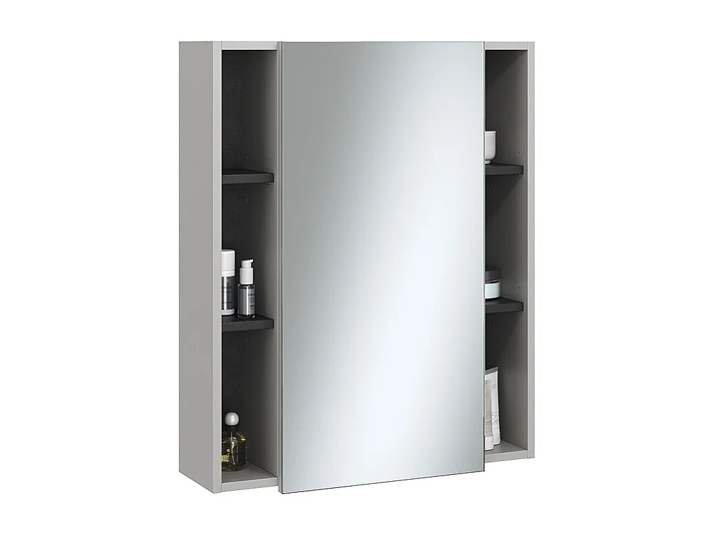 Armario con espejo para baño gris 65x20x80 gerta