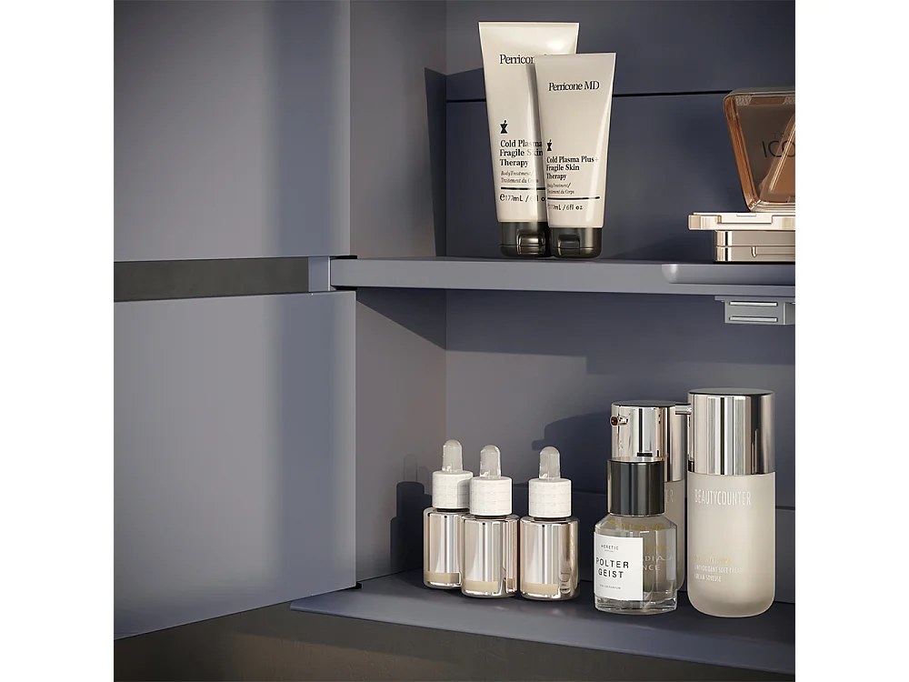 Armoire de toilette gris 56x13x58 bianco