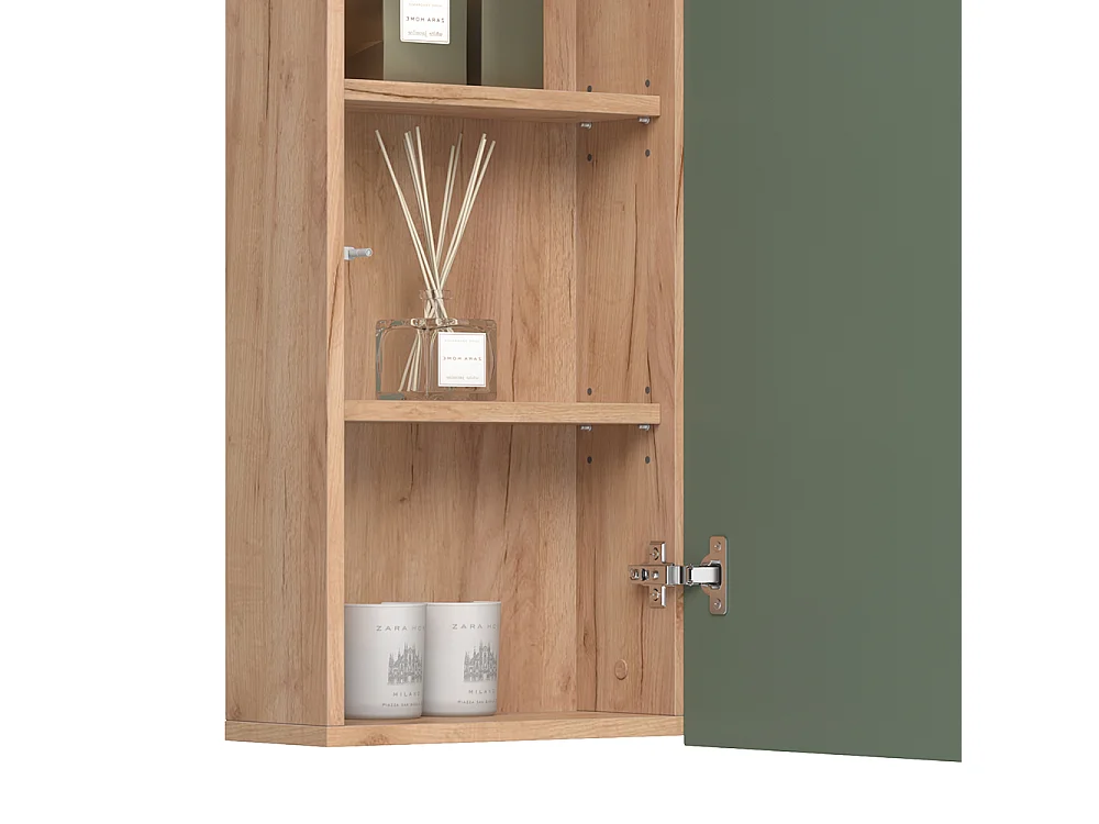 Armoire suspendue vert/force de lor chêne 36.6x15.6x76.6 izan