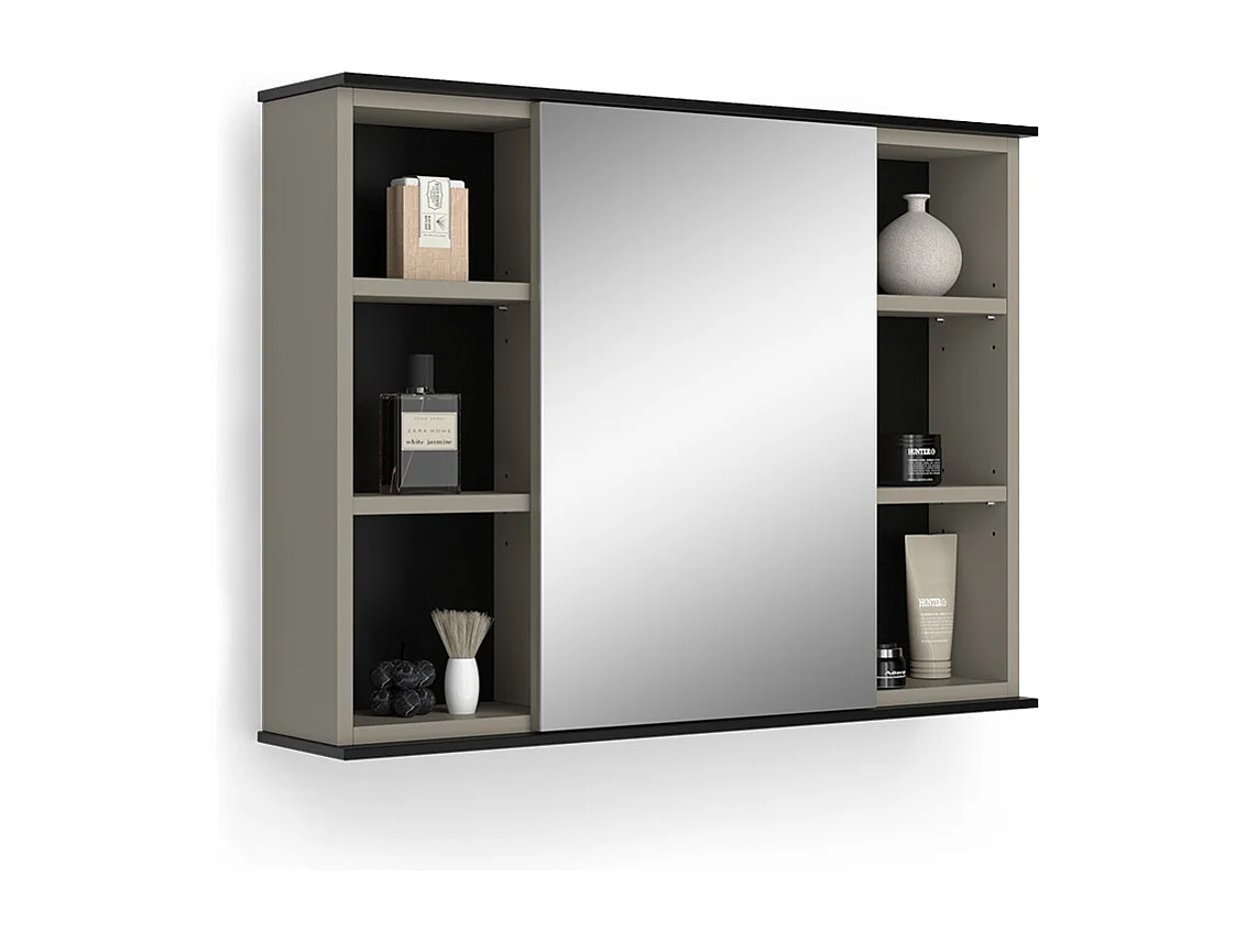 Armoire de toilette grège 80x17.4x60 joli