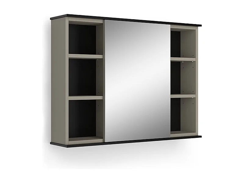 Armoire de toilette grège 80x17.4x60 joli