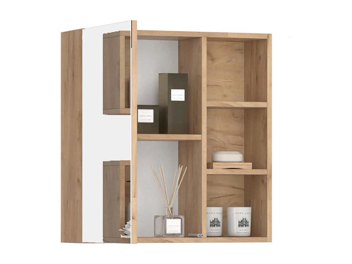 Armoire de toilette anthracite 62x21x64 senyo