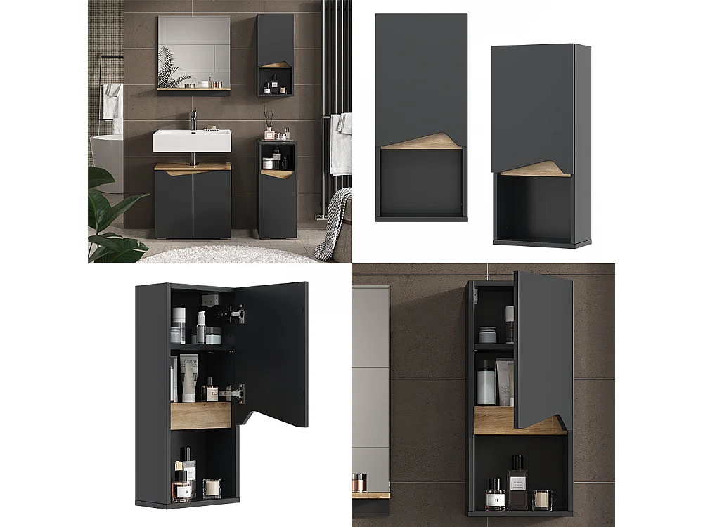 Armoire de anthracite/artisan 30x17x67 marelle