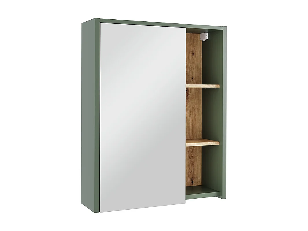 Armoire de salle de bain avec miroir vert/artisan 60x18x75 viola