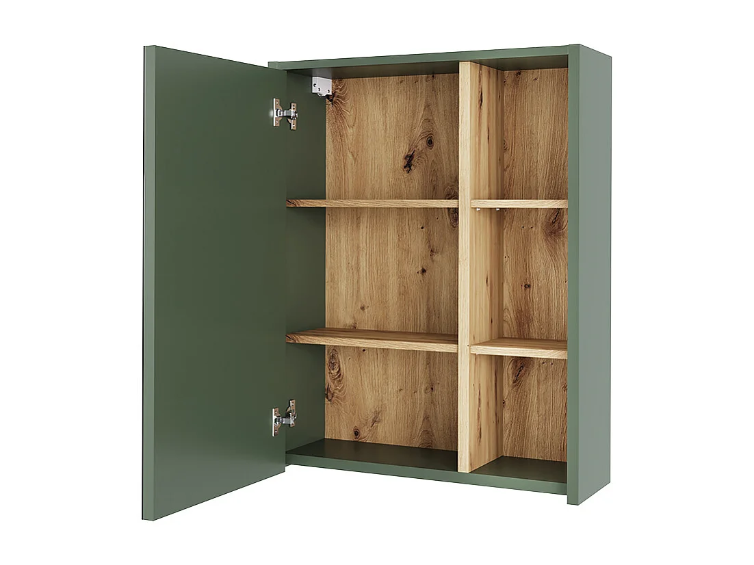 Armoire de salle de bain avec miroir vert/artisan 60x18x75 viola