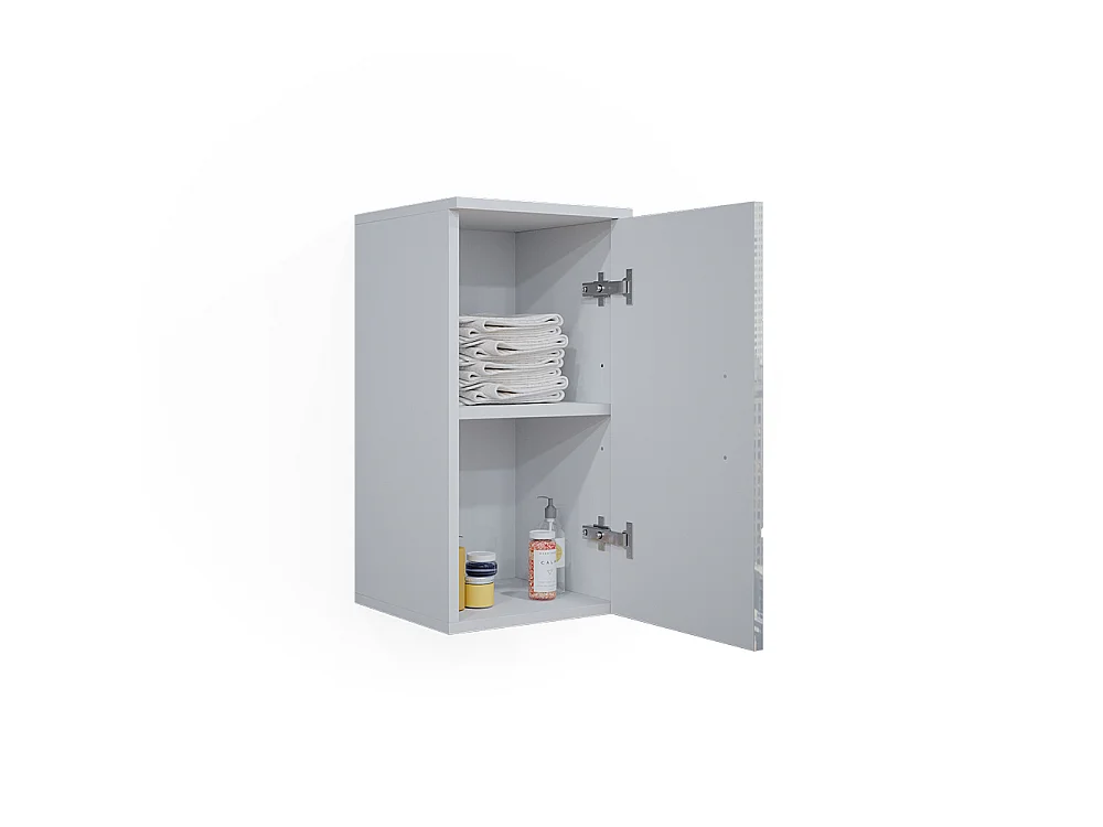 Armoire murale blanc haute brillance 30x24x59 irma