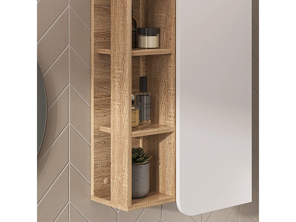 Armario de baño sonoma/blanco 50x20x75 karen