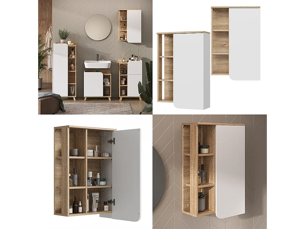Armoire murale sonoma/blanc 50x20x75 karen
