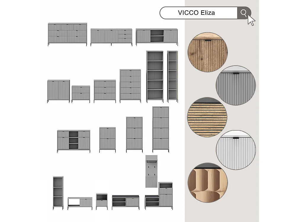 Armoire murale gris 40x22.1x65 eliza