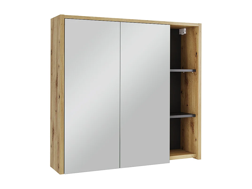 Armoire de salle de bain avec miroir artisan/gris 80x18x75 viola