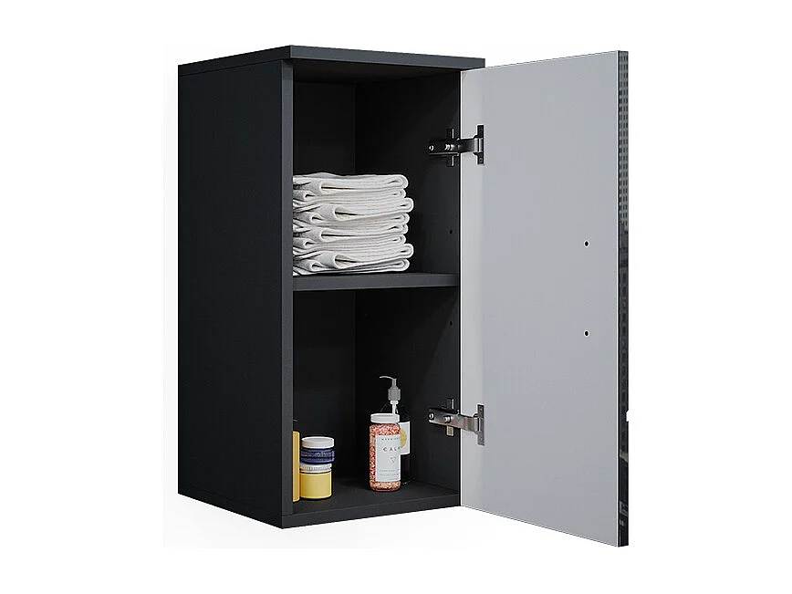 Armario de baño antracita alto brillo 30x24x59 irma