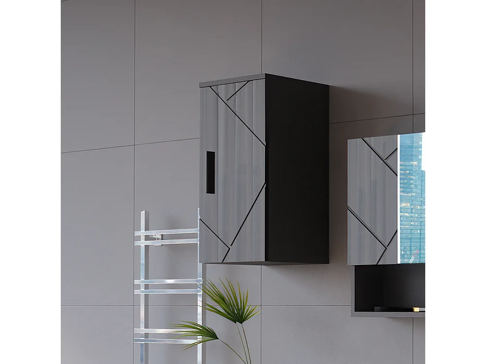 Armoire murale anthracite haute brillance 30x24x59 irma