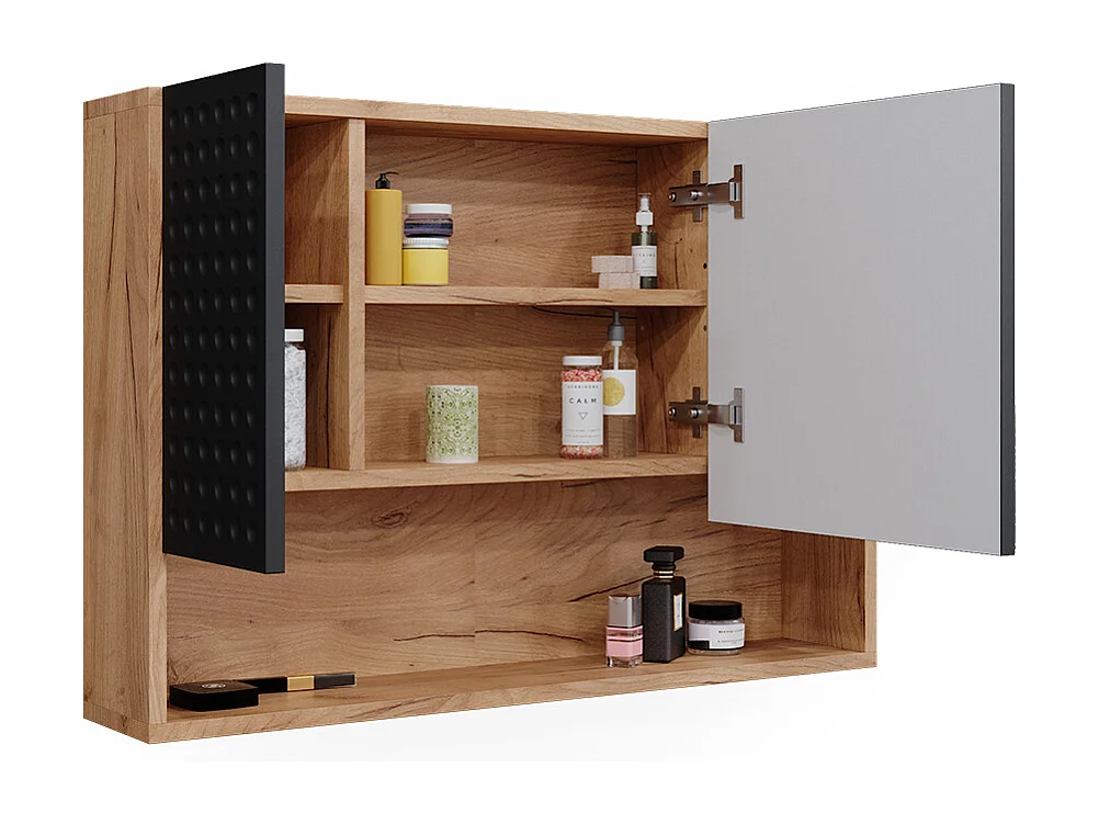 Armoire de toilette anthracite à pois 80.1x17x55 irma