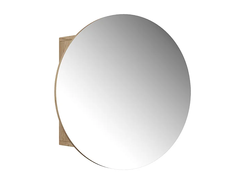 Armario con espejo para baño roble dorado 60x17.4x60 loki