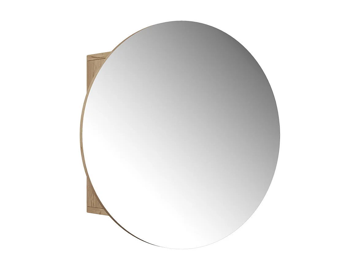 Armario con espejo para baño roble dorado 60x17.4x60 loki