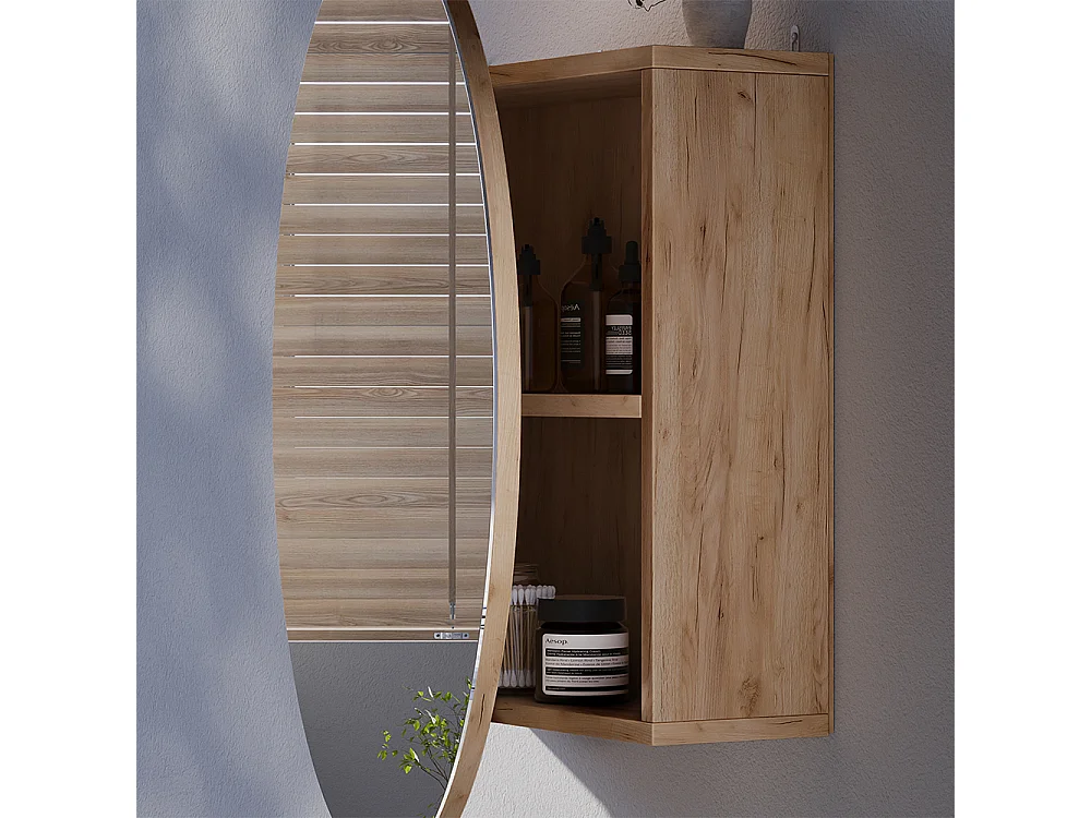 Armoire de toilette chêne de force doré 60x17.4x60 loki