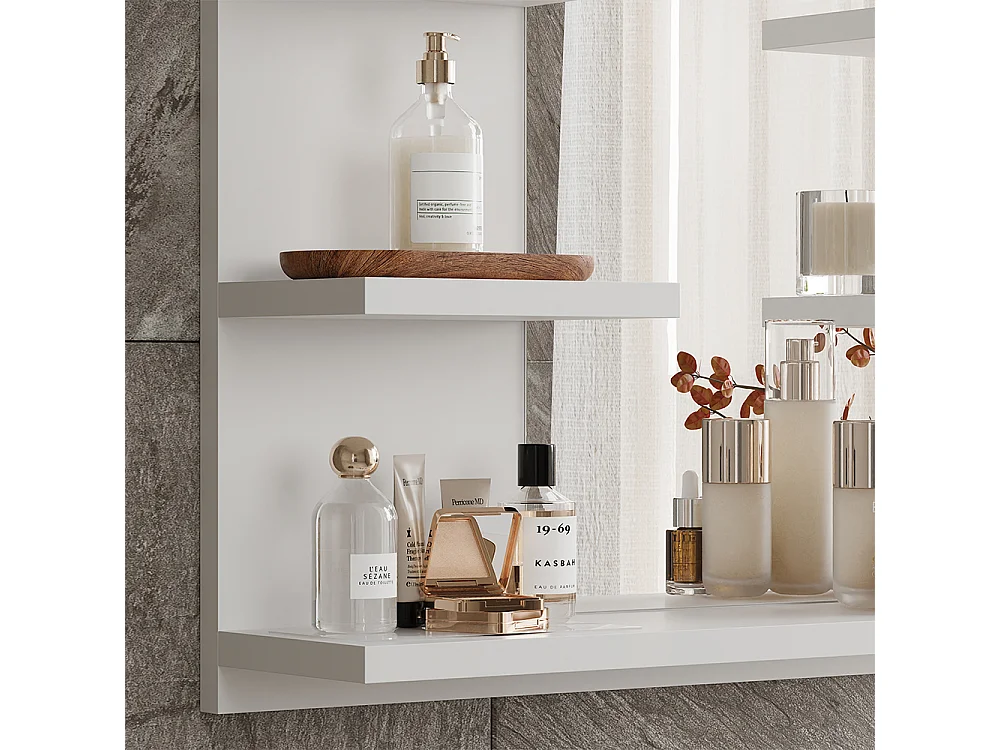 Armoire de toilette blanc 58.8x13.6x50 wilbur