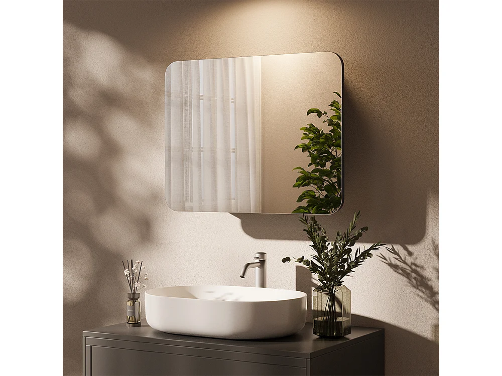 Armario con espejo para baño antracita 65x17.4x50 zino