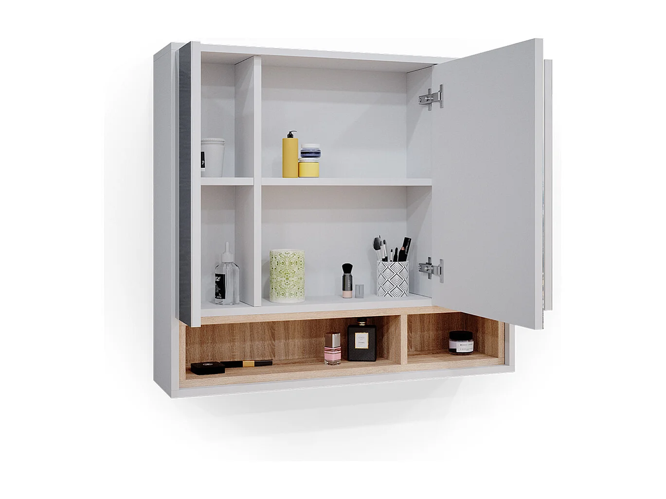 Armoire de toilette blanc 80x20x72 beatrice