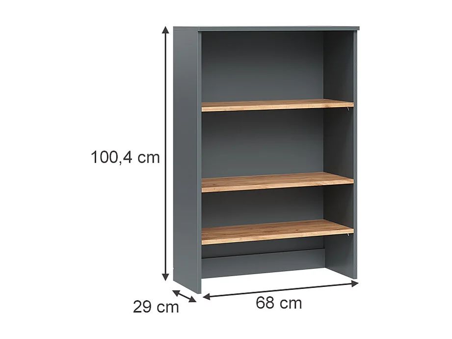 Armoire de salle de bain anthracite/chêne doré 68x29x100.4 viktor