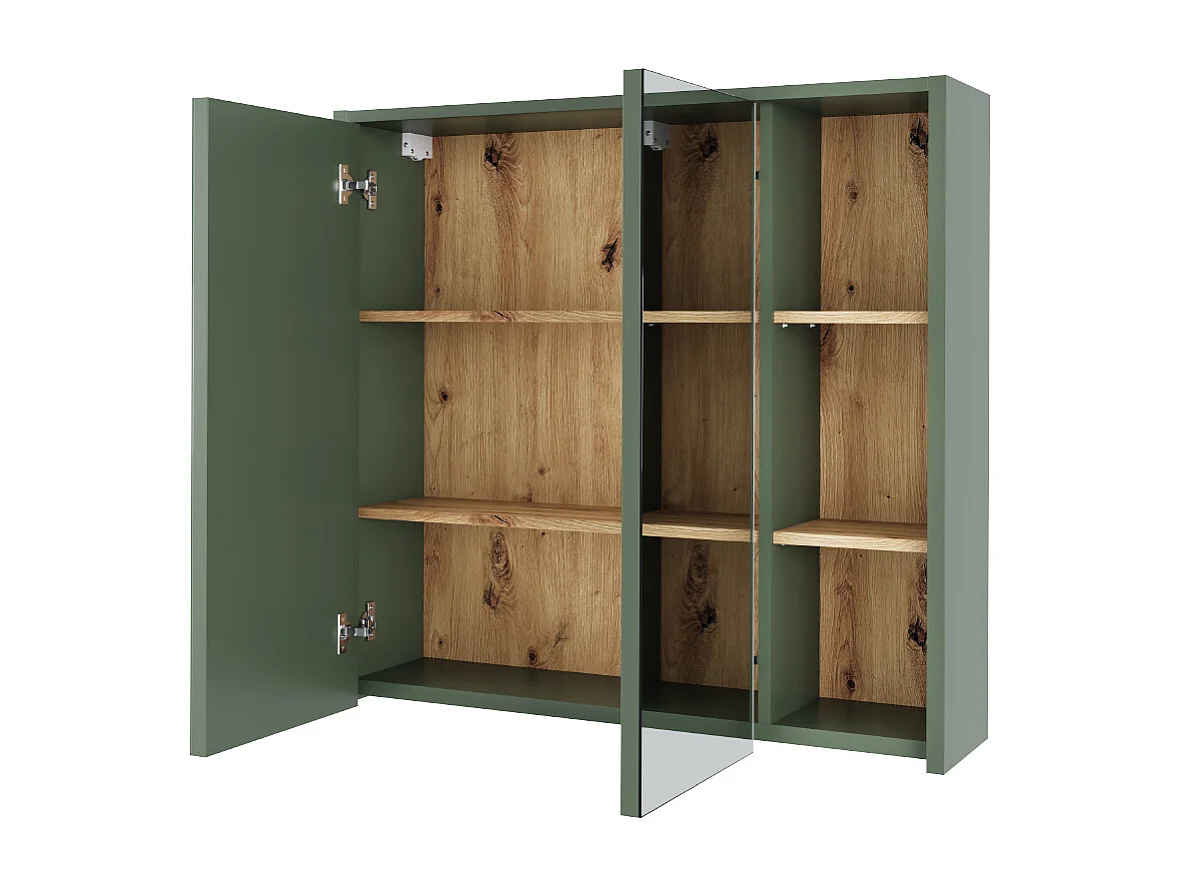 Armoire de salle de bain avec miroir vert/artisan 80x18x75 viola