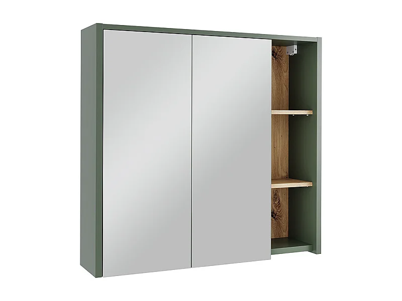 Armoire de salle de bain avec miroir vert/artisan 80x18x75 viola