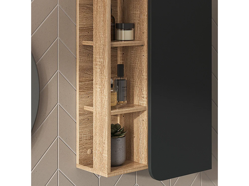 Armario de baño sonoma/antracita 50x20x75 karen