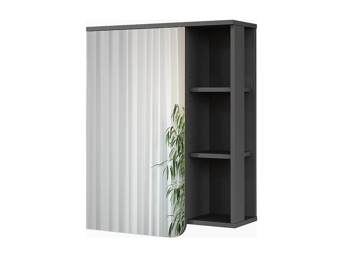 Spiegelschrank anthrazit/weiß 60x20x75 karen