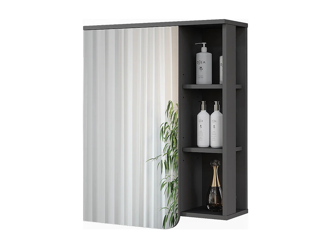 Spiegelschrank anthrazit/weiß 60x20x75 karen