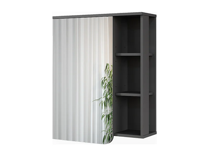 Spiegelschrank anthrazit/weiß 60x20x75 karen