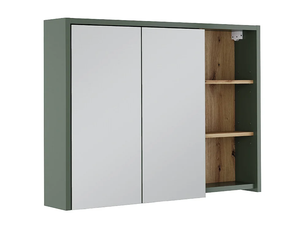 Armario con espejo de baño verde/artesano 100x18x75 viola