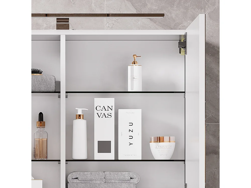 Badspiegelschrank branco 80x20x60 lavio