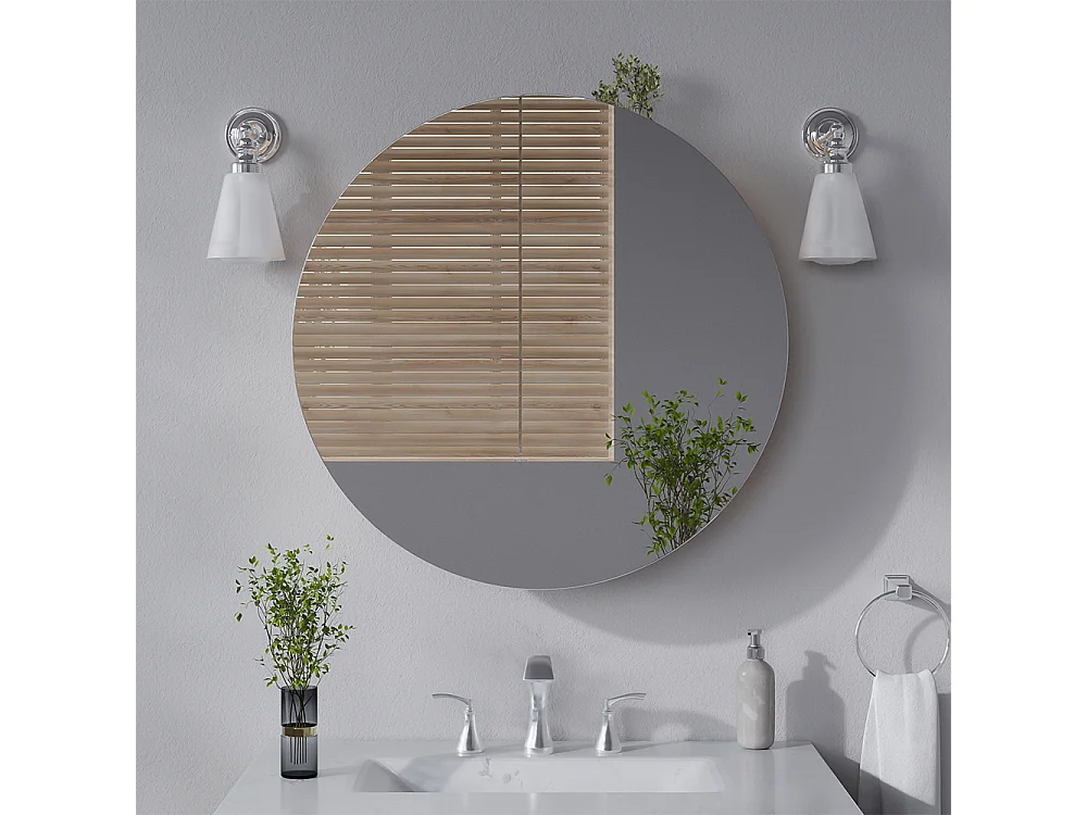 Armoire de toilette blanc 70x17.4x70 loki