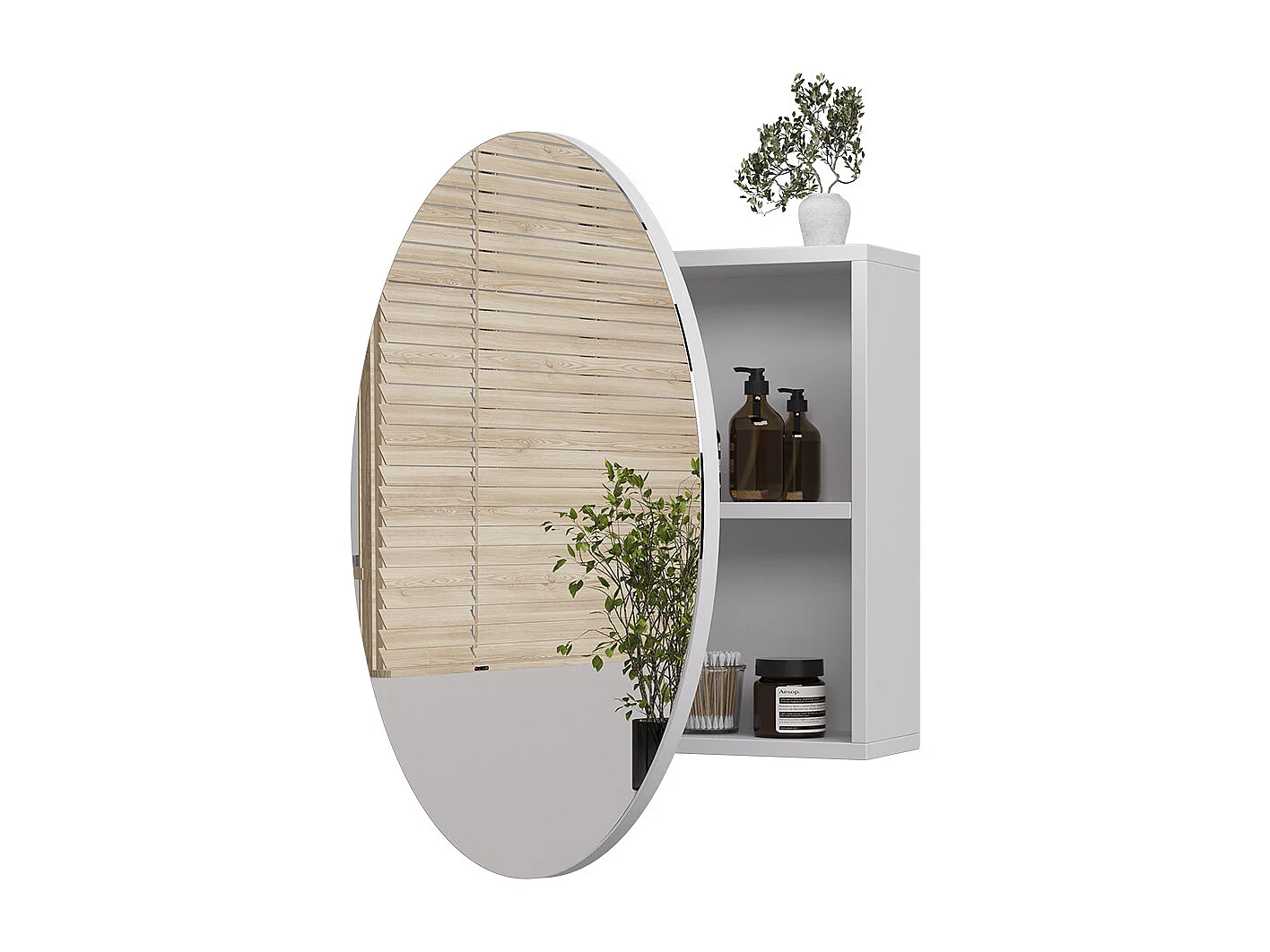 Armoire de toilette blanc 70x17.4x70 loki