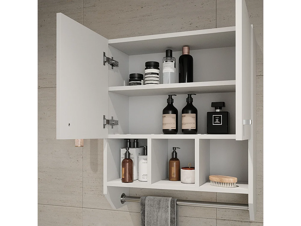 Armario de baño blanco 59.2x22x70.5 fynn