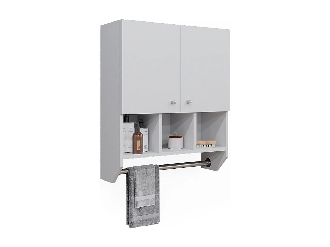 Armario de baño blanco 59.2x22x70.5 fynn