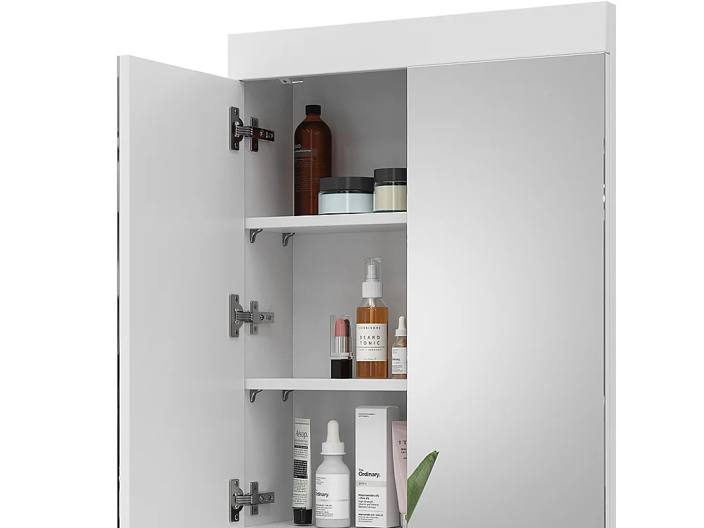 Armoire de toilette blanc 60x17x77 luna