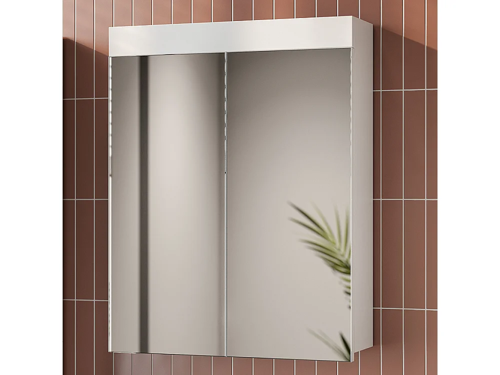 Badspiegelschrank weiß 60x17x77 luna