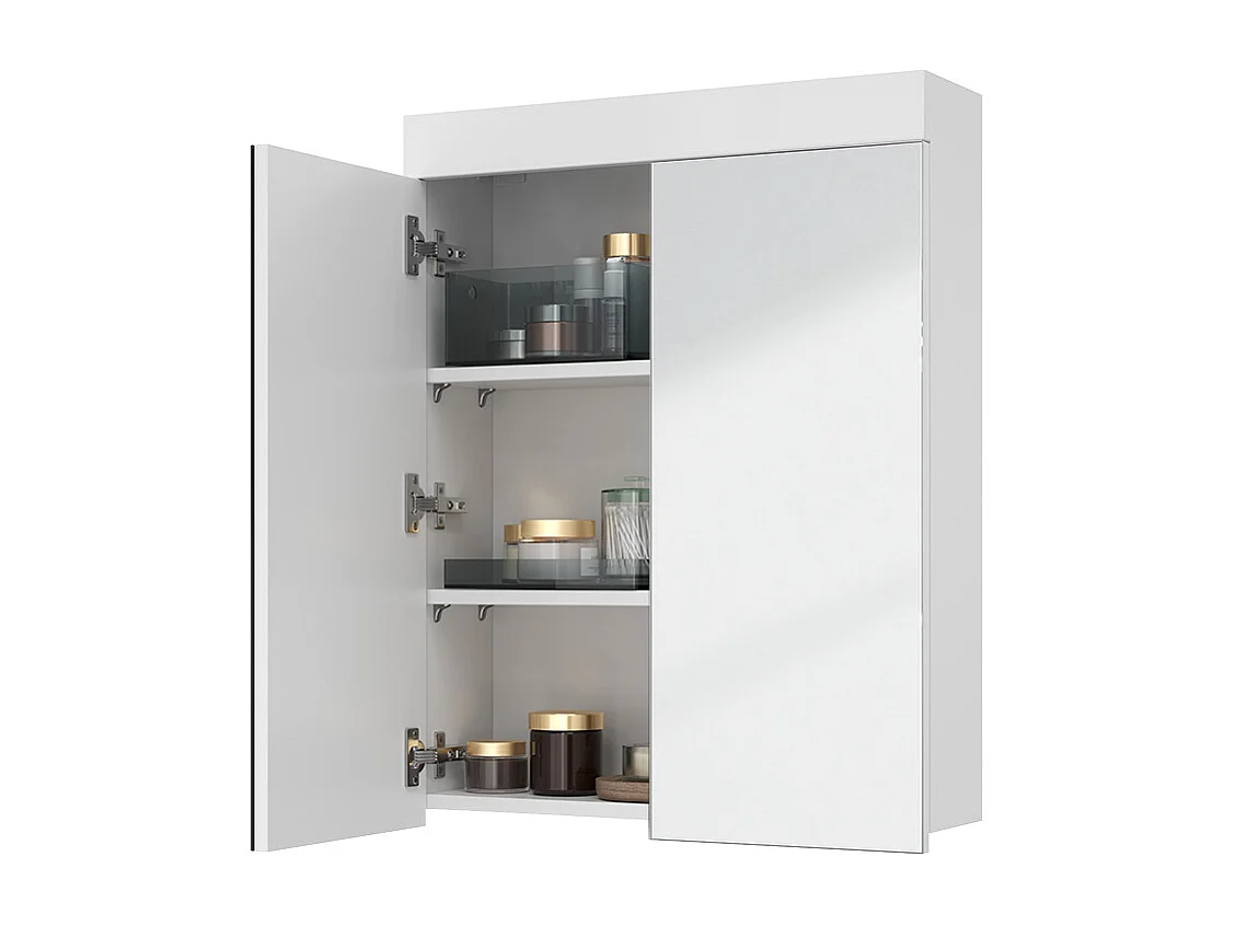 Badspiegelschrank weiß 60x17x77 luna