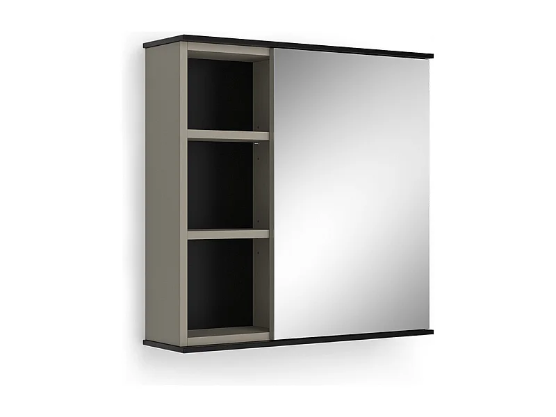Armoire de toilette grège 60x17.4x60 joli