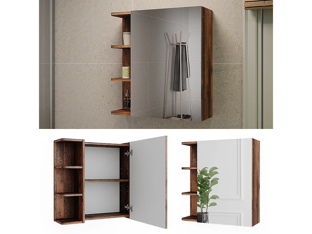 armoire de toilette oldstyle 62x20.8x64 fynn